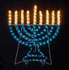Lighted Rope Hanukkah Menorah Decor